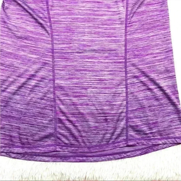 Reebok Pink/Black Heathered Scoop Small-V Razor Back Athletic Tank Top Size L - Picture 5 of 12